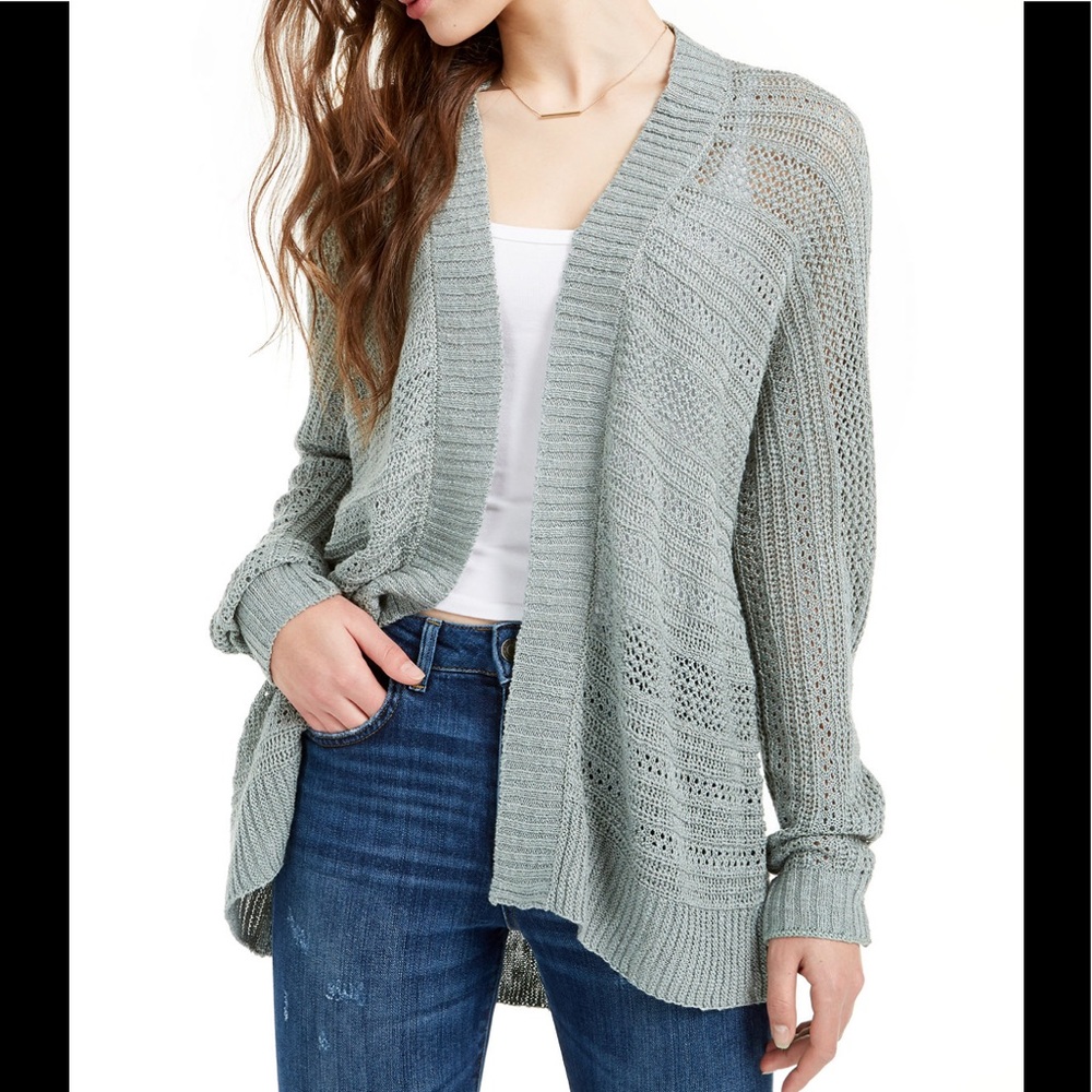 Hippie Rose Juniors' Textured Dolman-
Sleeve Cardigan